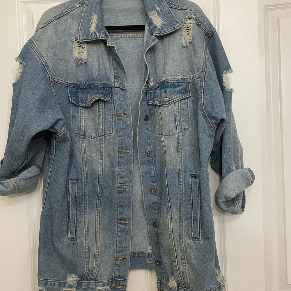 Oversized jean jacket